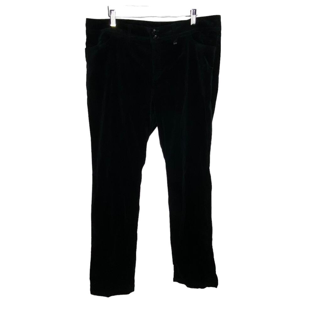 Sonia Bogner Womens Size 14 Long Tall Black Pants Cotton Stretch - Picture 1 of 9
